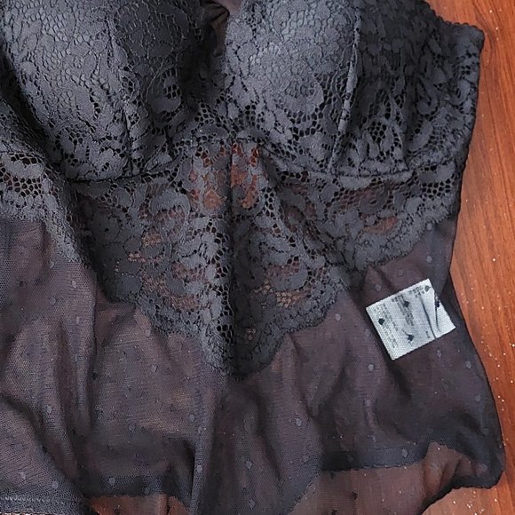 Cupped Swiss Dot Thong Bodysuit - Picture 8 of 9